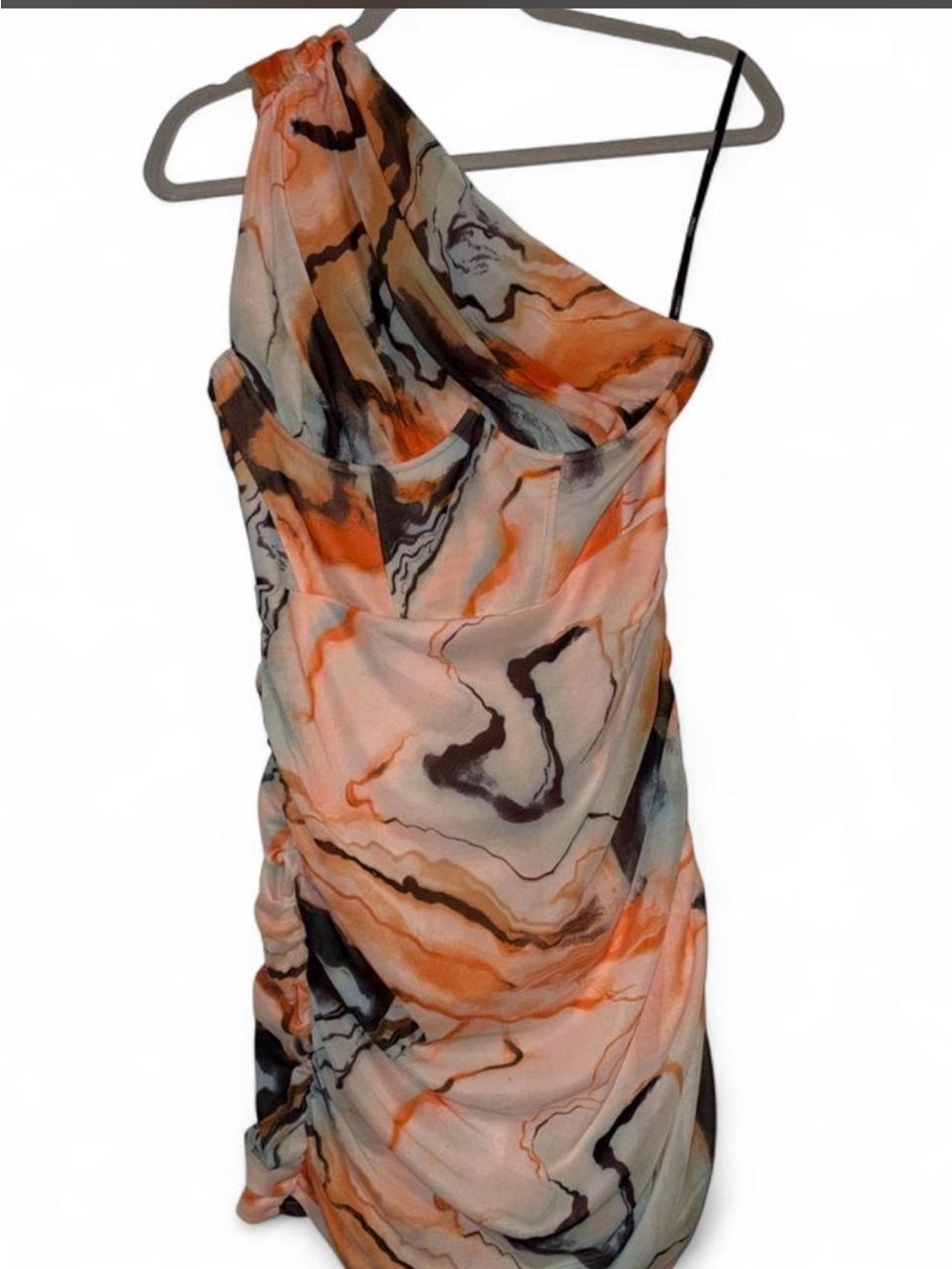 Forever 21 Marble One Shoulder Mini Dress